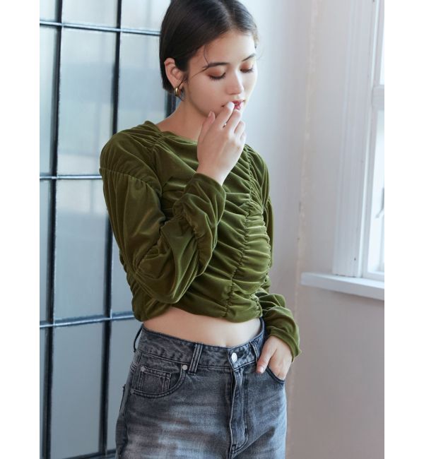 MURUA「ベロアシャーリングトップス」|Tシャツ・カットソー|