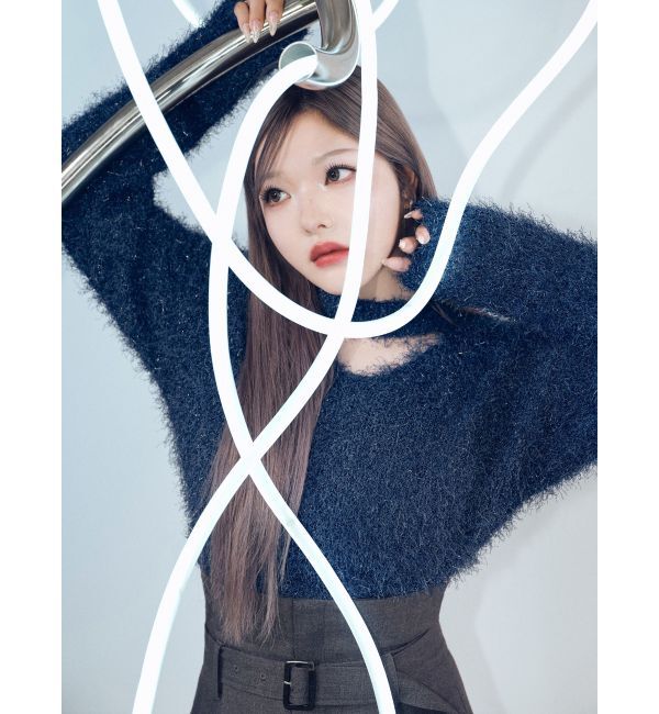 MURUA「フェザーチョーカーニット」|ニット・セーター|ブルー