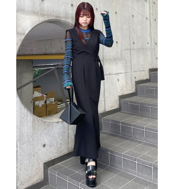 MURUA「カシュクールマーメイドジャンパースカート」|ワンピース|