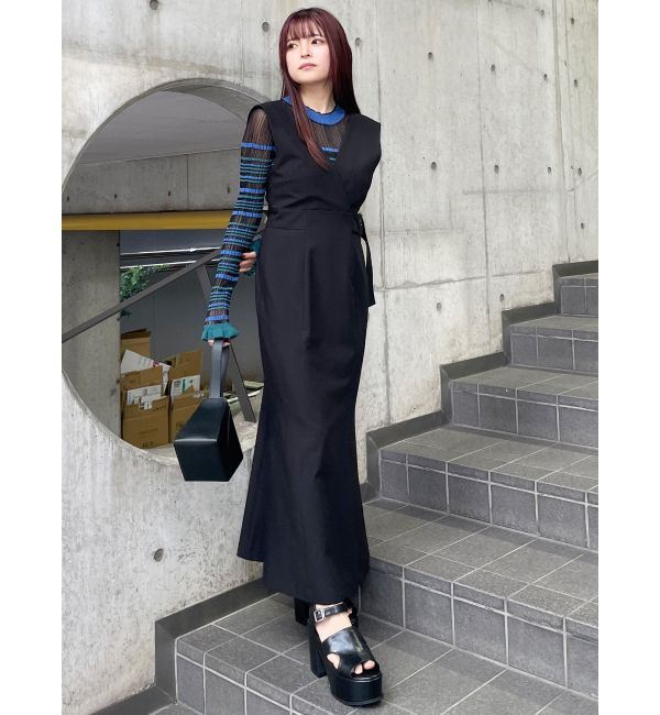 MURUA「カシュクールマーメイドジャンパースカート」|ワンピース|