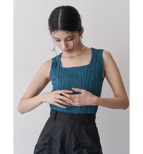 MURUA「スクエアキーネックニットタンク」|タンクトップ|
