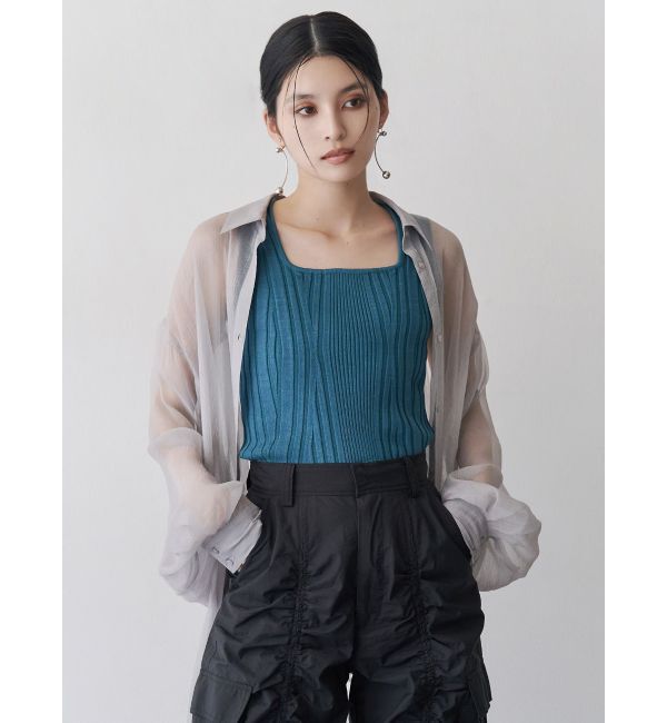 MURUA「スクエアキーネックニットタンク」|タンクトップ|