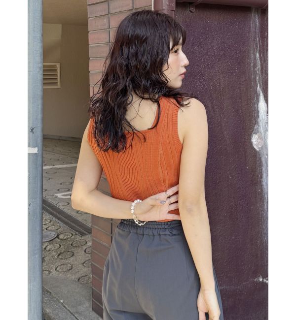 MURUA「スクエアキーネックニットタンク」|タンクトップ|