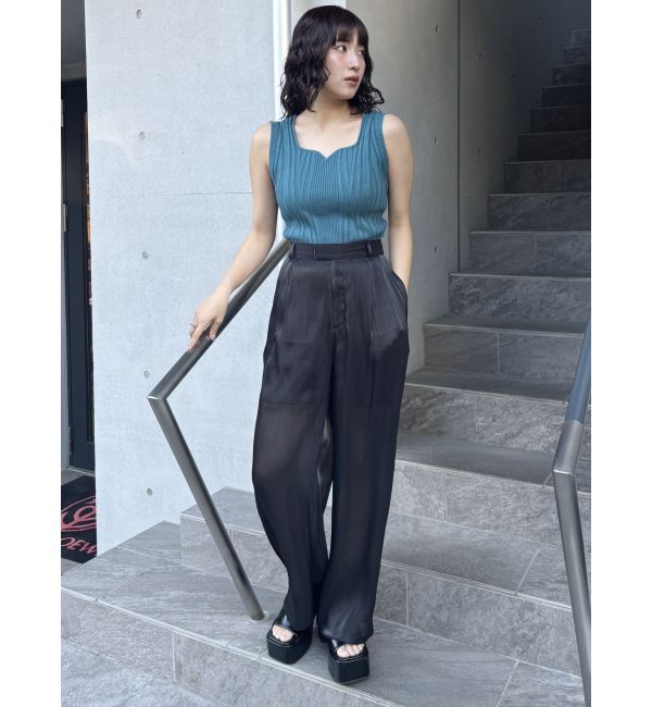 MURUA「スクエアキーネックニットタンク」|タンクトップ|