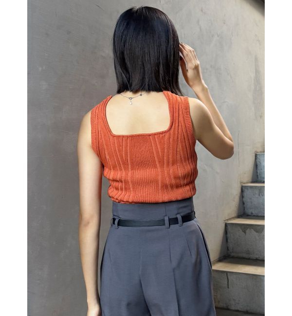 MURUA「スクエアキーネックニットタンク」|タンクトップ|