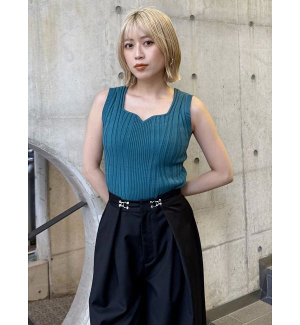 MURUA「スクエアキーネックニットタンク」|タンクトップ|