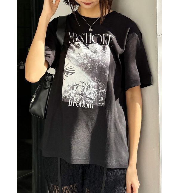 MURUA「グラフィックオーバーTシャツ」|Tシャツ・カットソー|ブラック