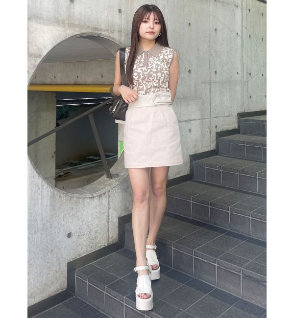 MURUA「フェイクレザーミニポケットミニスカート」|スカート|