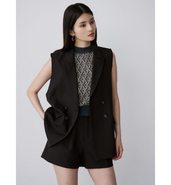 MURUA「ピークドラペルダブルミドルジレ」|ベスト・ジレ|