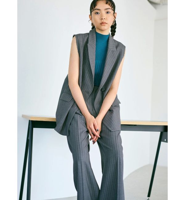 MURUA「ピークドラペルダブルミドルジレ」|ベスト・ジレ|