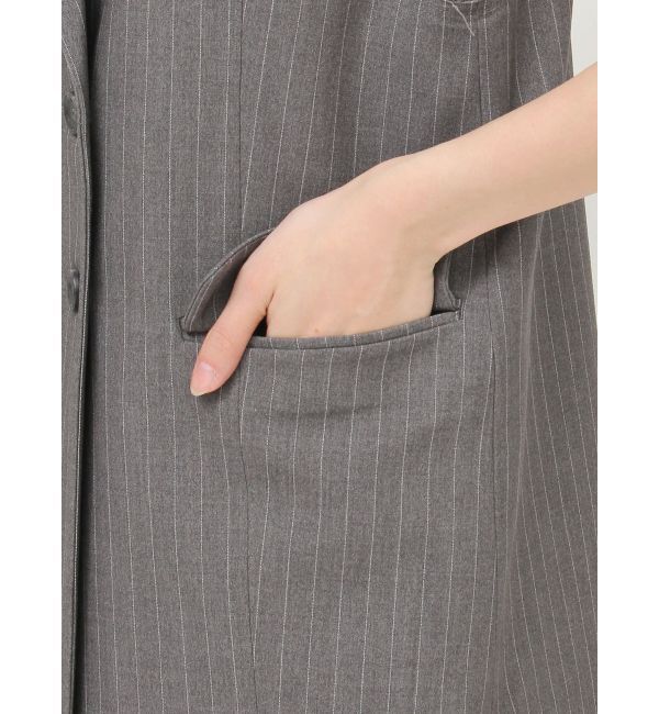 MURUA「ピークドラペルダブルミドルジレ」|ベスト・ジレ|