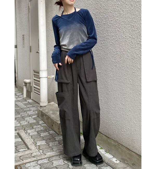 MURUA「ホルターネックベロアトップス」|Tシャツ・カットソー|