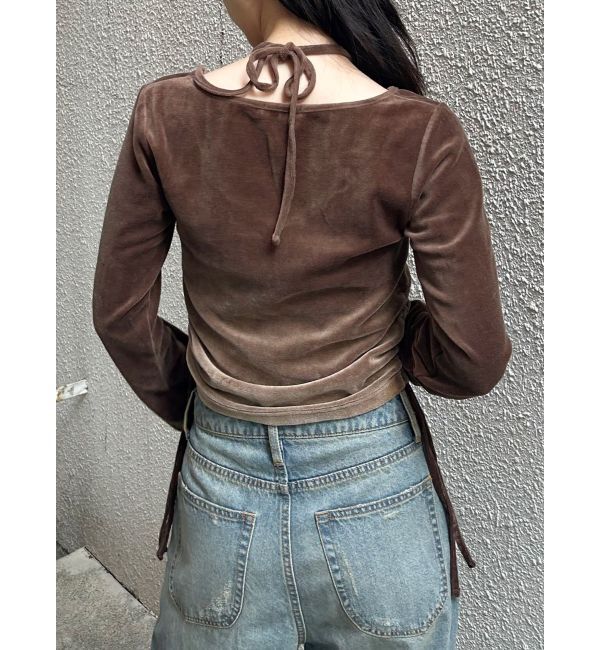 MURUA「ホルターネックベロアトップス」|Tシャツ・カットソー|