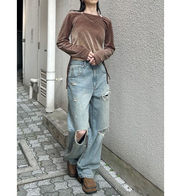 MURUA「ホルターネックベロアトップス」|Tシャツ・カットソー|