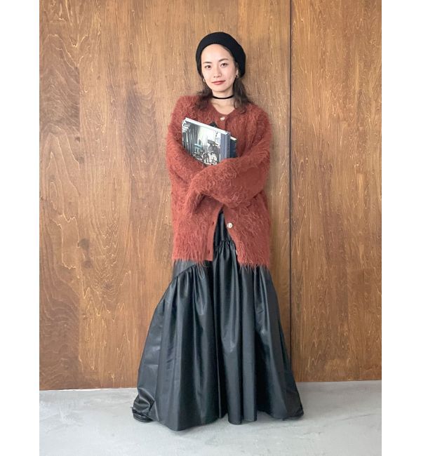 Ungrid「フェザーヤーンニットカーデ」|カーディガン|