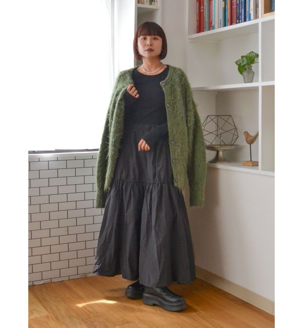 Ungrid「フェザーヤーンニットカーデ」|カーディガン|