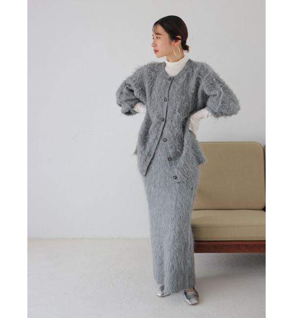 Ungrid「フェザーヤーンニットカーデ」|カーディガン|