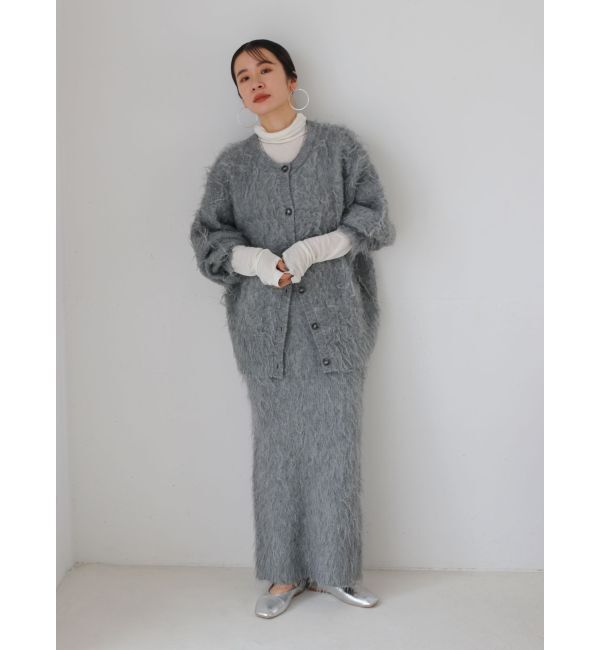 Ungrid「フェザーヤーンニットカーデ」|カーディガン|