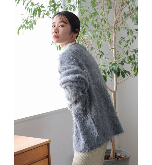 Ungrid「フェザーヤーンニットカーデ」|カーディガン|