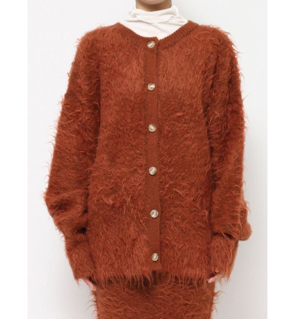 Ungrid「フェザーヤーンニットカーデ」|カーディガン|