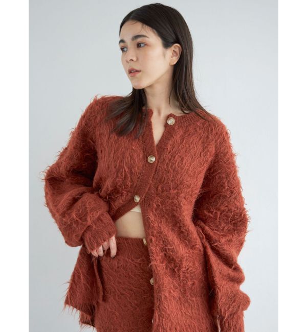 Ungrid「フェザーヤーンニットカーデ」|カーディガン|