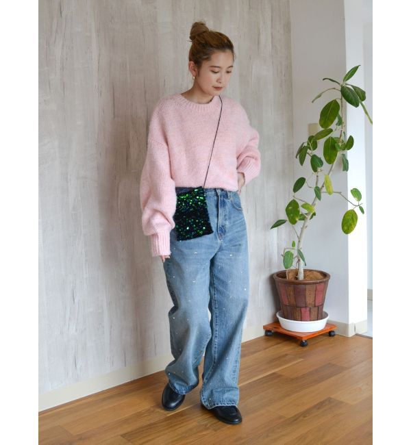 Ungrid「カラーモヘア混ルーズニット」|ニット・セーター|