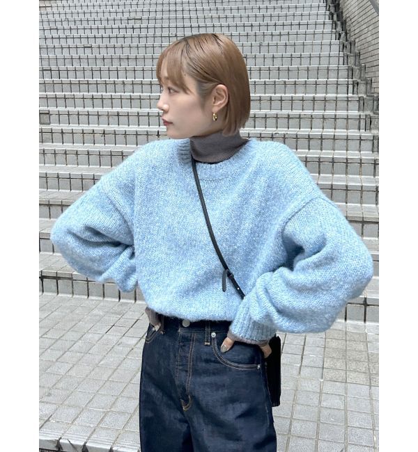 Ungrid「カラーモヘア混ルーズニット」|ニット・セーター|ブルー