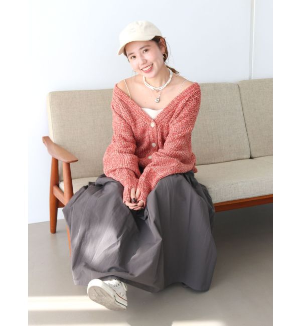 Ungrid「ミックスヤーンルーズニットカーデ」|カーディガン|