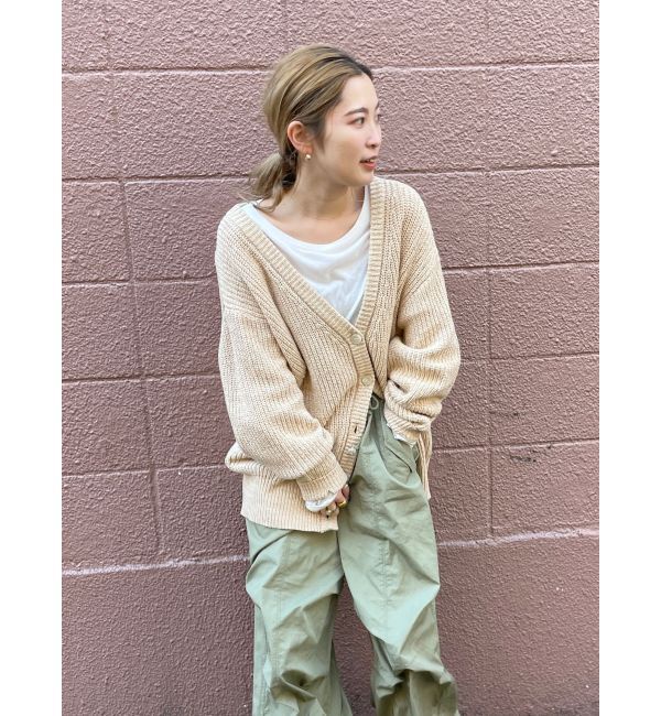 Ungrid「ミックスヤーンルーズニットカーデ」|カーディガン|