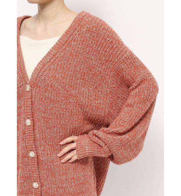 Ungrid「ミックスヤーンルーズニットカーデ」|カーディガン|