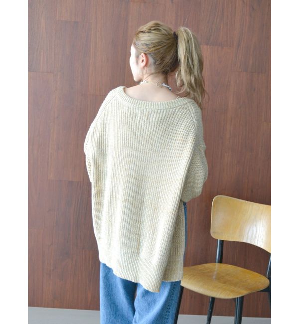 Ungrid「ミックスヤーンルーズニットカーデ」|カーディガン|