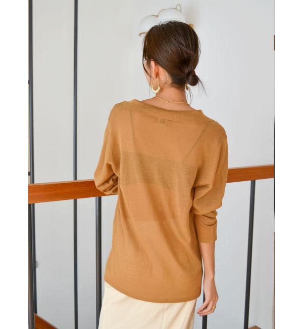 Ungrid「シアーニットフィットカーデ」|カーディガン|