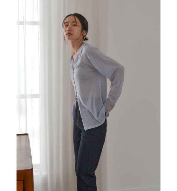 Ungrid「シアーニットフィットカーデ」|カーディガン|