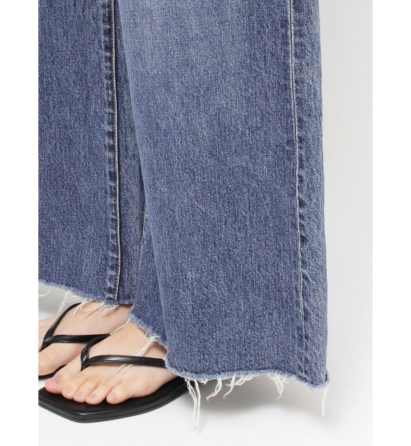 Ungrid「ウエストカットクラッシュストレートデニム」|デニム|