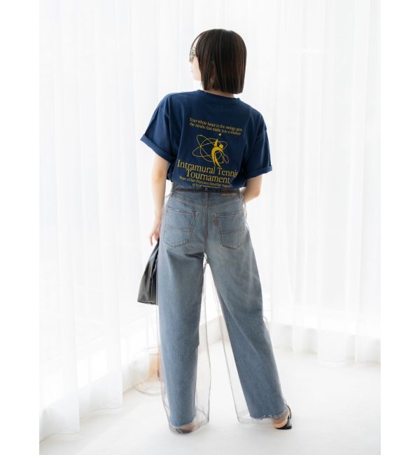 Ungrid「ハイウエストルーズテーパードデニム」|デニム|