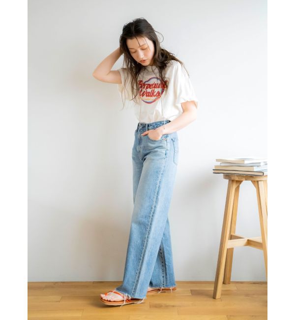 Ungrid「ハイウエストルーズテーパードデニム」|デニム|