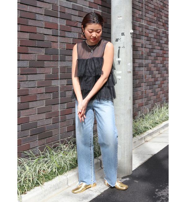 Ungrid「ハイウエストルーズテーパードデニム」|デニム|