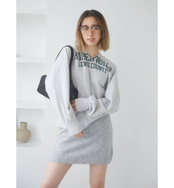 Ungrid「ダメージデザインロゴルーズパーカー」|パーカー|