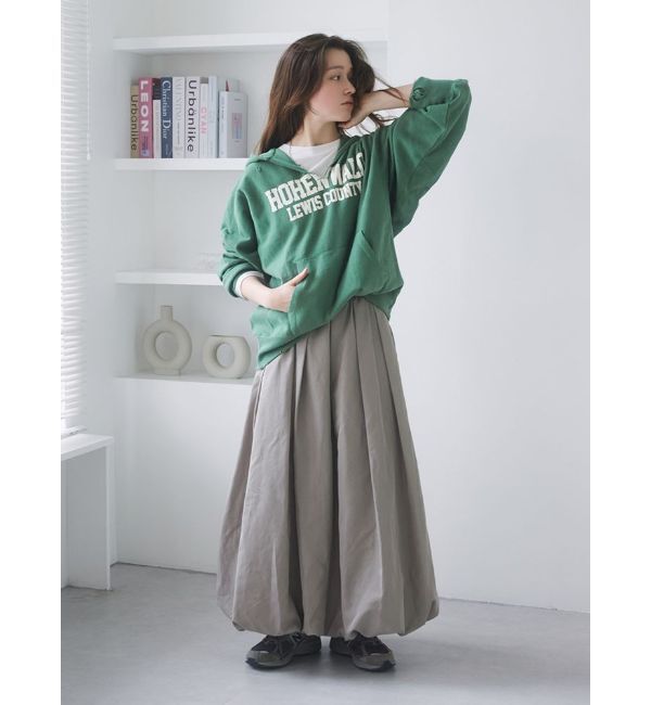 Ungrid「ダメージデザインロゴルーズパーカー」|パーカー|