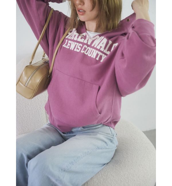 Ungrid「ダメージデザインロゴルーズパーカー」|パーカー|