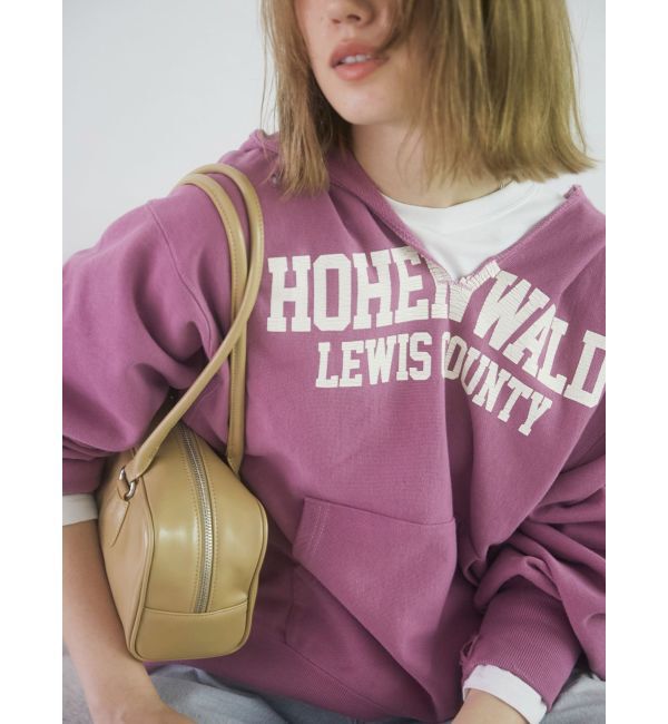 Ungrid「ダメージデザインロゴルーズパーカー」|パーカー|