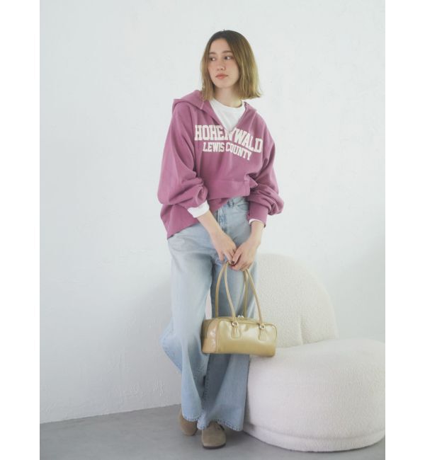 Ungrid「ダメージデザインロゴルーズパーカー」|パーカー|