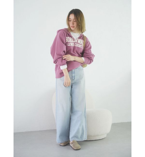 Ungrid「ダメージデザインロゴルーズパーカー」|パーカー|
