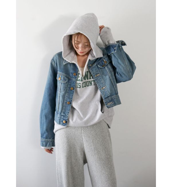 Ungrid「ダメージデザインロゴルーズパーカー」|パーカー|