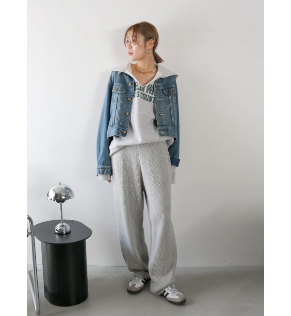 Ungrid「ダメージデザインロゴルーズパーカー」|パーカー|