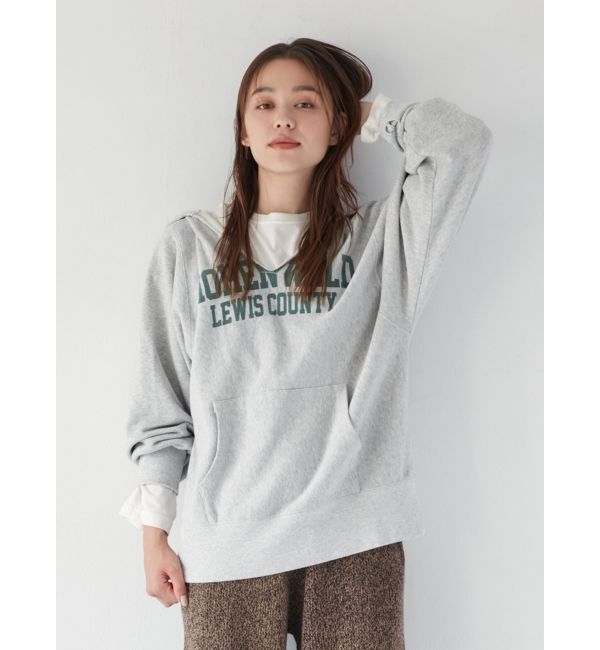 Ungrid「ダメージデザインロゴルーズパーカー」|パーカー|