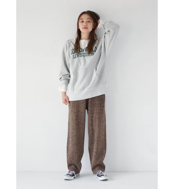 Ungrid「ダメージデザインロゴルーズパーカー」|パーカー|