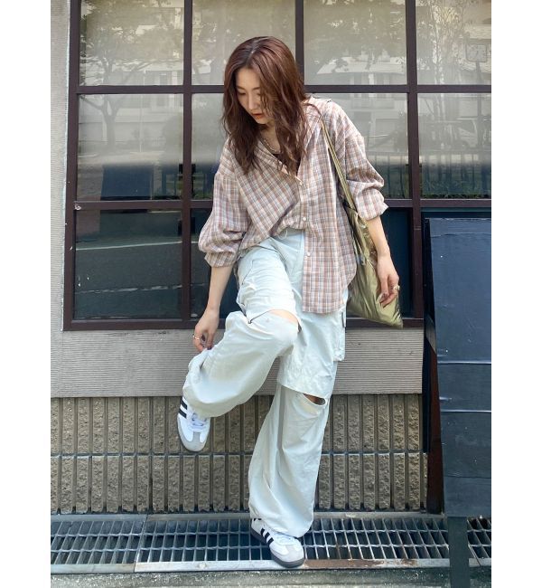 Ungrid「【WEB限定】デザインラフルーズパンツ」|その他|グレー