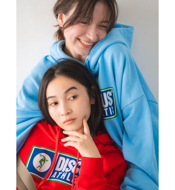 Ungrid「DISCUS別注 フードロゴパーカー」|パーカー|