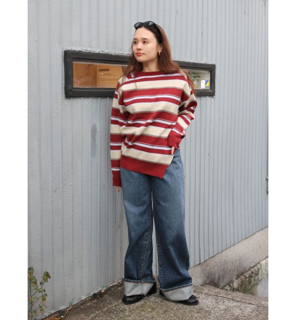 Ungrid「ボーダースリットニット」|ニット・セーター|